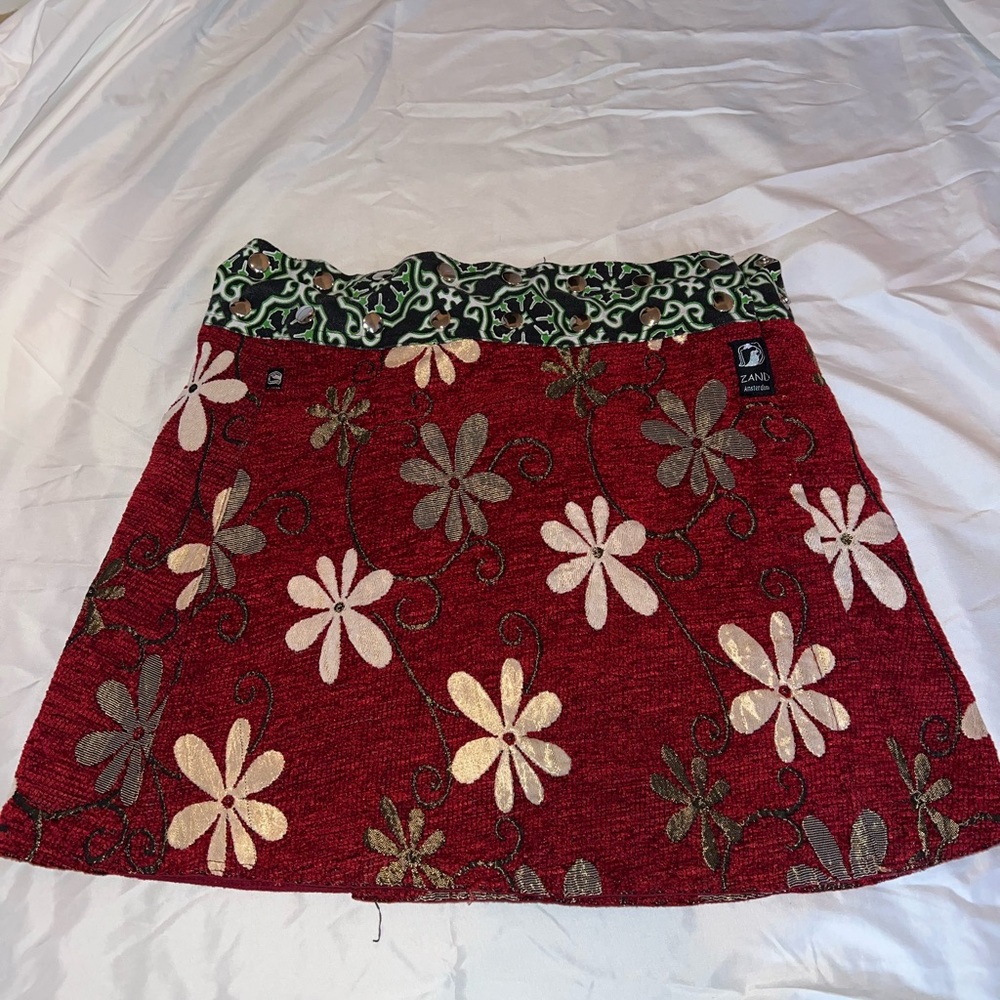 Red Wrap around Skirt